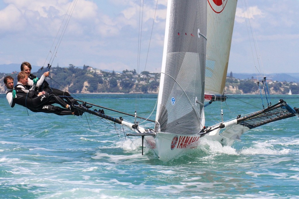 Yamaha 2 - 18ft Skiffs, Auckland January 13, 2013 © Richard Gladwell www.photosport.co.nz